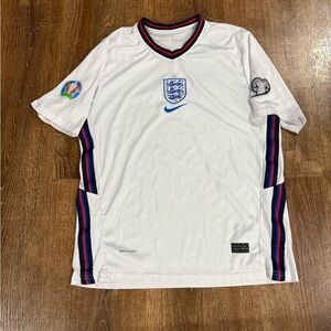 Nike White Jersey with Blue and Red Stripes